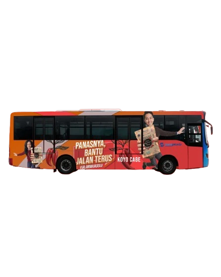The campaign wrapped along a city bus