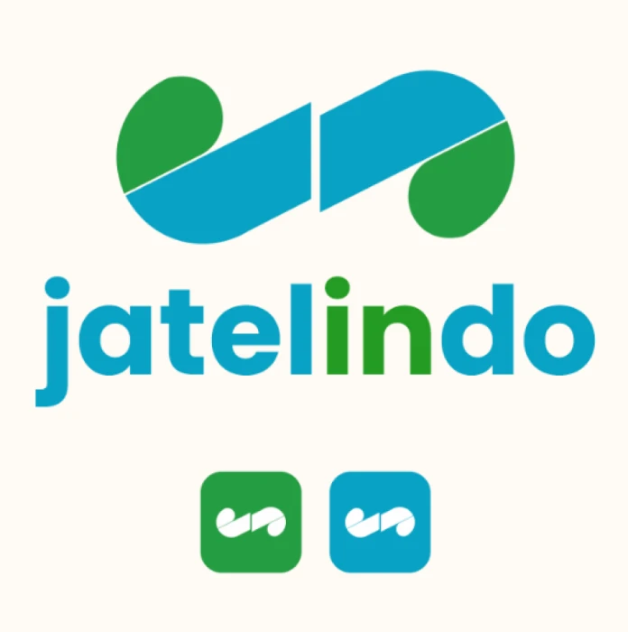 Jatelindo logo with its two icon lockups