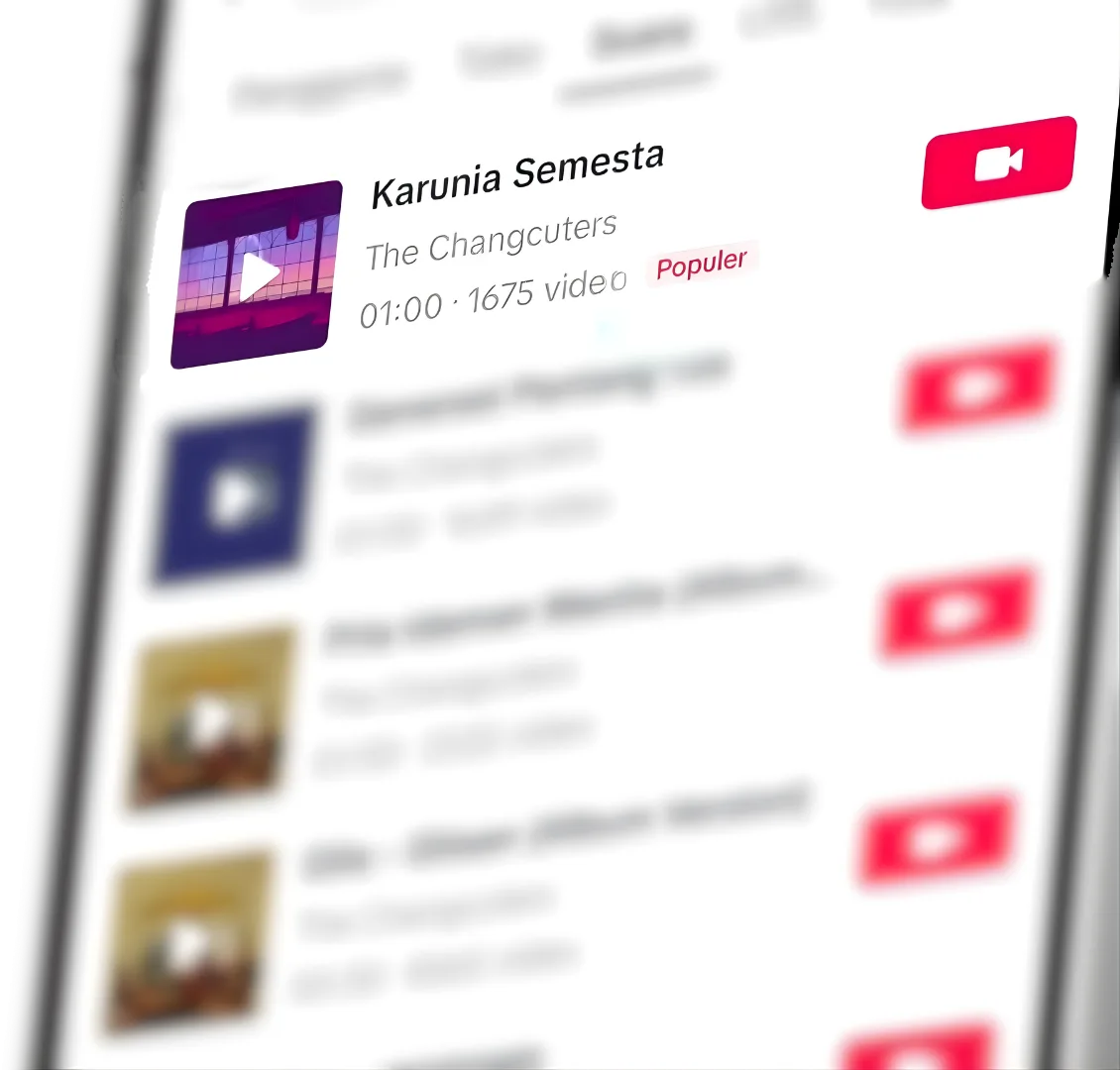 TikTok listing for Karunia Semesta by The Changcuters, flagged Popular