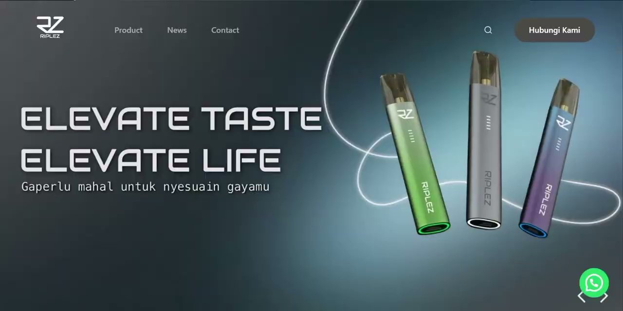 The Riplez site, recorded in the browser